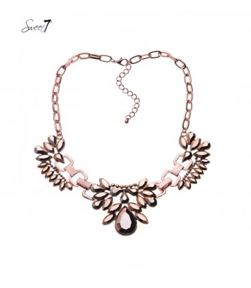 Rosegoudkleurige statement ketting