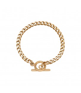 goudkleurige armband met kapittelslot