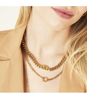 Stoere, zilverkleurige schakel ketting grof