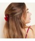 Donkerroze vierkante haarclip