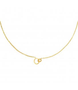 goudkleurige halsketting met verbonden cirkels