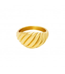 Goudkleurige baguette ring (16)