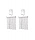 Zilverkleurige oorhangers met hangende slingers en strass steentjes