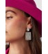 Zilverkleurige oorhangers met hangende slingers en strass steentjes