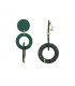 Groene Oorclips met Dubbele Hangers - Belle Miss | Modieuze Fashion Accessoires