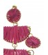 Roze Oorbellen met Raffia - Zomerse Accessoire Must-Have!