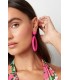 Mint groene langwerpige oorhangers met glas kralen