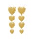Beige harten oorhangers met een goudkleurige rand