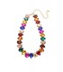 Gekleurde korte hals ketting met glas steentjes