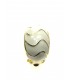 Creme oorclips met goudkleurige strepen