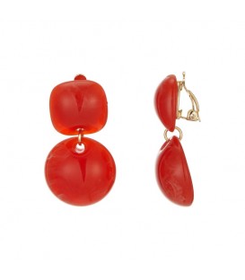 Rode Oorclips met Hanger - Stijlvolle Accessoires voor Elke Fashionista