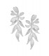 Statement zilverkleurige oorstekers flower power