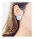 Stijlvolle Groene Oorclips met Ovaal Steentje - Must-have Accessoire