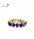Goudkleurige Armband met Blauwe Steentjes - Must-have Fashion Sieraad