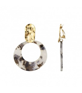 Zwart Gekleurde Oorclips met Goud Detail - Must-Have Accessoire