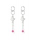 Zilverkleurige Oorhangers met Roze Kraal - Must-have Accessoire