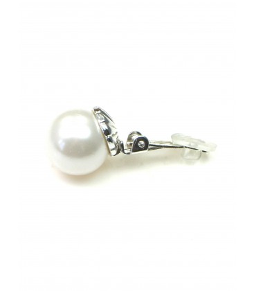 Parel clip oorbellen (1,4 cm)