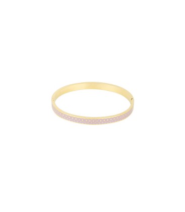 Paars gekleurde slaven armband met motief