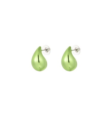 Groene druppel vormige oorhangers