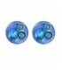 Oorclips blauw met steentjes