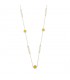 Goudkleurige halsketting, armband en oorbellen set met gele ringen