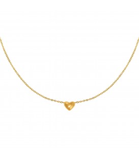 Goudkleurige ketting met een klein hartje