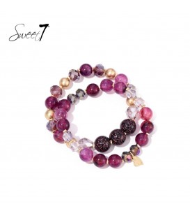 Paars gekleurde armband
