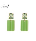 Groene oorhangers met glas steentjes