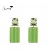 Groene oorhangers met glas steentjes