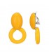 Gele oorclips met een ronde hanger