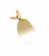Beige oorclips met subtiele kleurverloop hanger
