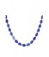 Halsketting met blauwe kralen en goudkleurige details