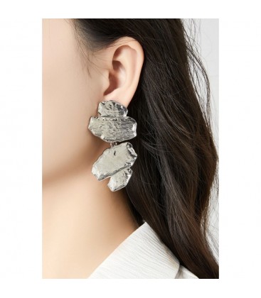 Oorclips goudkleurig met strepen