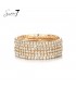Goudkleurige armband met heldere sprankelende glas steentjes