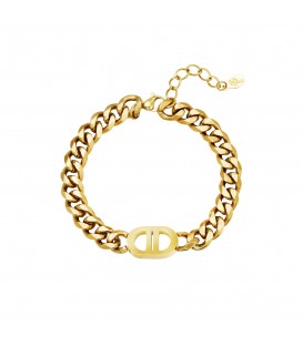 Goudkleurige chain armband met een detail