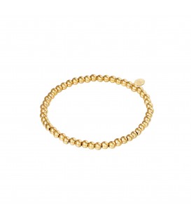 Goudkleurige armband van middelgrote kralen