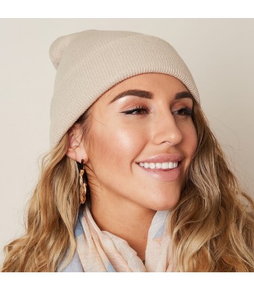 Mooie beige wintermuts (beanie)