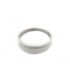 Zilverkleurige rechte ring (17)