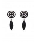 Oorclips zwart met opvallende vormen