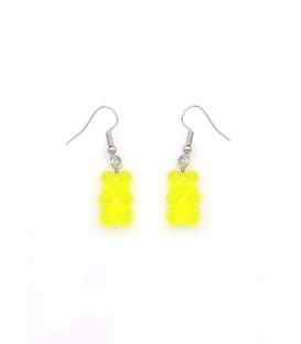 Gele beertjes oorbellen