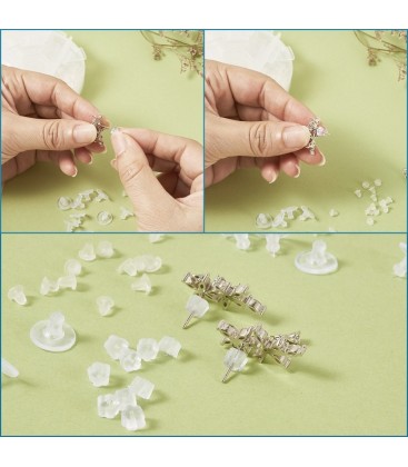 Oorbellen rubbertjes, zowel voor oorhaakjes als ook voor oorstekers, oorbellen stoppertjes