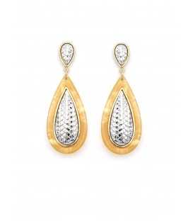 Oorbellen etnische stijl met zilverkleurig accent