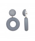 Grijze oorclips met een matte afwerking