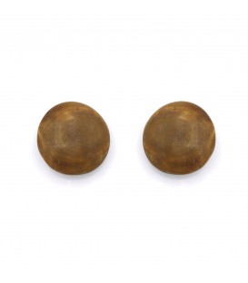 Bruine grote houten oorclips