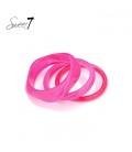 Armband set in fuchsia roze