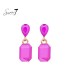 Oorbellen in opvallend fuchsia roze