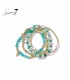 Trendy armband met groene kralen, parels