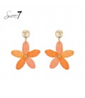 Sweet7 Perzik Bloem Oorbellen - Statement Look