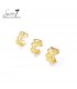 Ringen goudkleurig een set van drie met hartdetails
