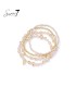 Armband set met camel kleurige kralen en goudkleurige details